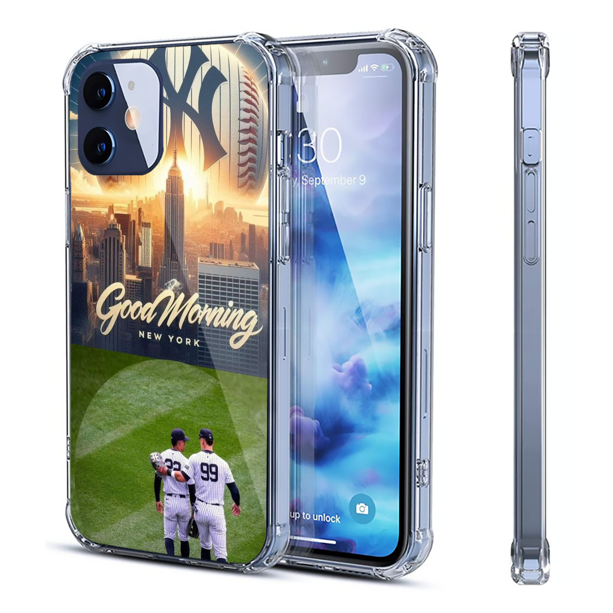 New York Yankees 218 Clear IPhone 12 Case – Soft TPU With UV Print – Enhanced Drop Protection, Precise Fit, Anti-Fingerprint, Customizable Design, Scratch-Resistant, Yellow-Resistant